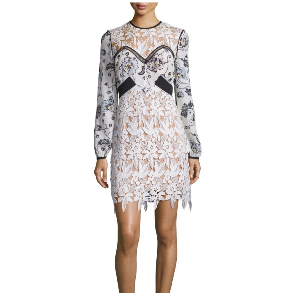 Self portrait lace mini dress, US 4 UK 8